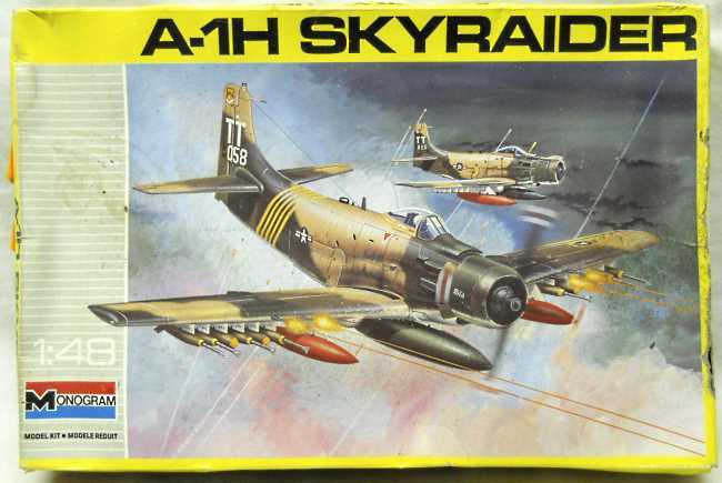 Monogram 1/48 A-1H Skyraider, 5454 plastic model kit